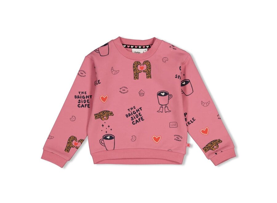 Sweater AOP oversized - City Chic - Roze