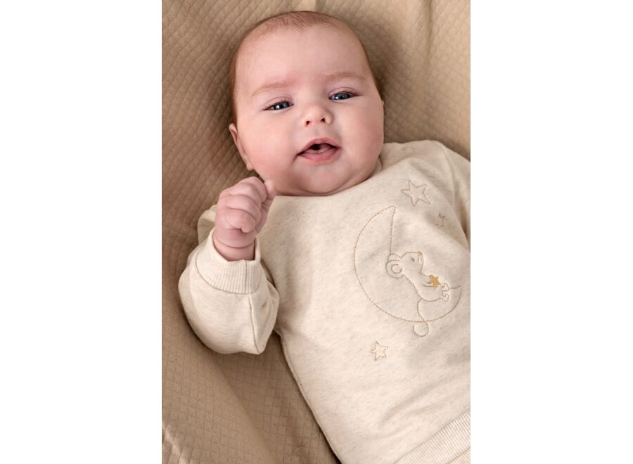 Sweater - Over the Moon for You - Offwhite melange
