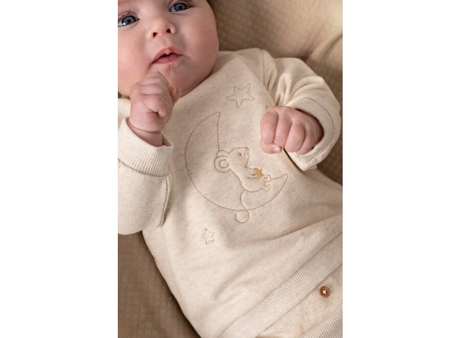 Sweater - Over the Moon for You - Offwhite melange