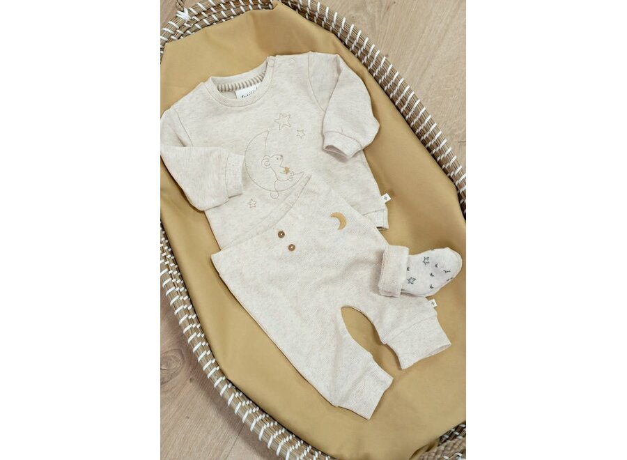 Sweater - Over the Moon for You - Offwhite melange