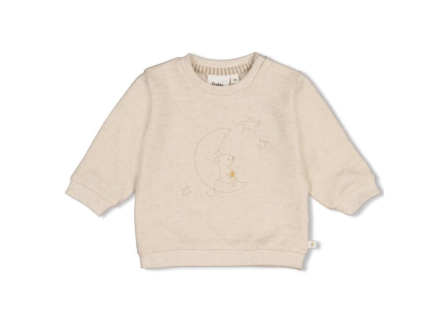 Sweater - Over the Moon for You - Offwhite melange