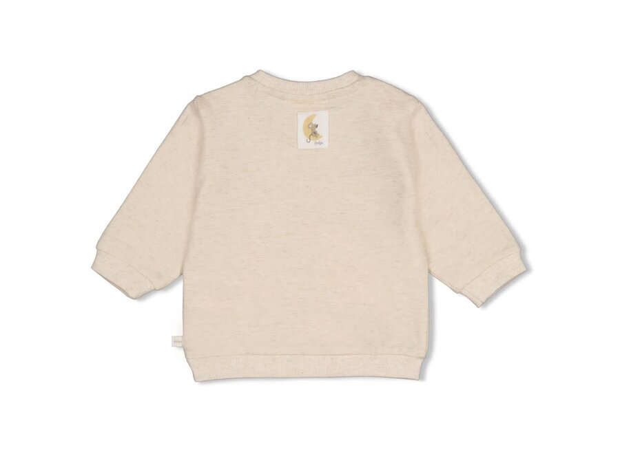 Sweater - Over the Moon for You - Offwhite melange