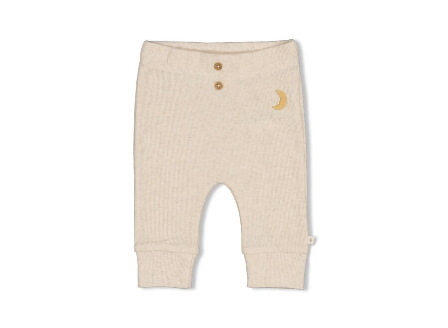 Broek rib - Over the Moon for You - Offwhite melange