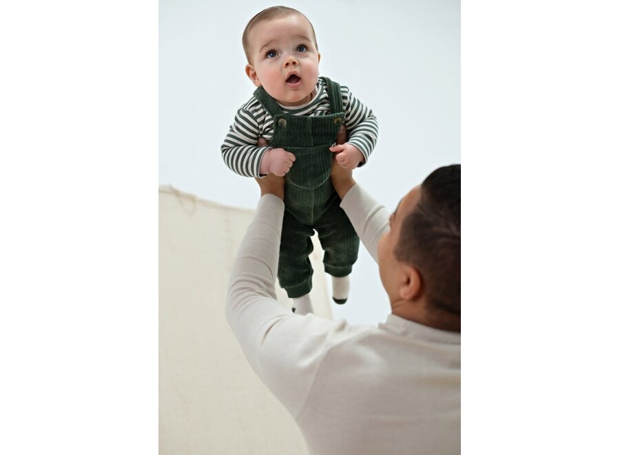 Longsleeve rib met streep - Wiggle and Waddle - Groen