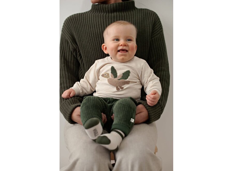 Sweater - Wiggle and Waddle - Offwhite melange