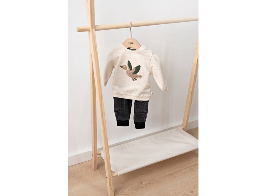 Sweater - Wiggle and Waddle - Offwhite melange