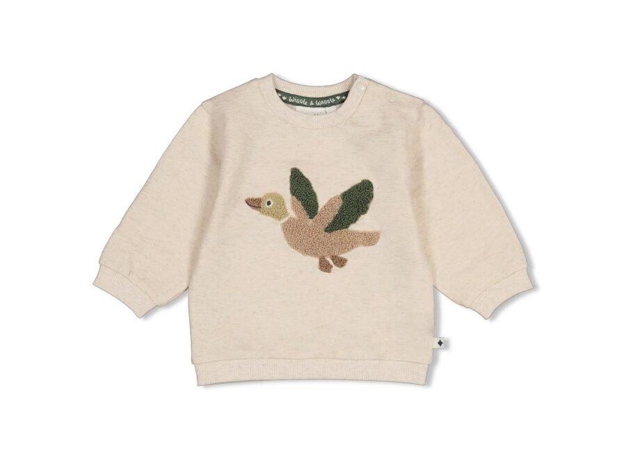 Sweater - Wiggle and Waddle - Offwhite melange