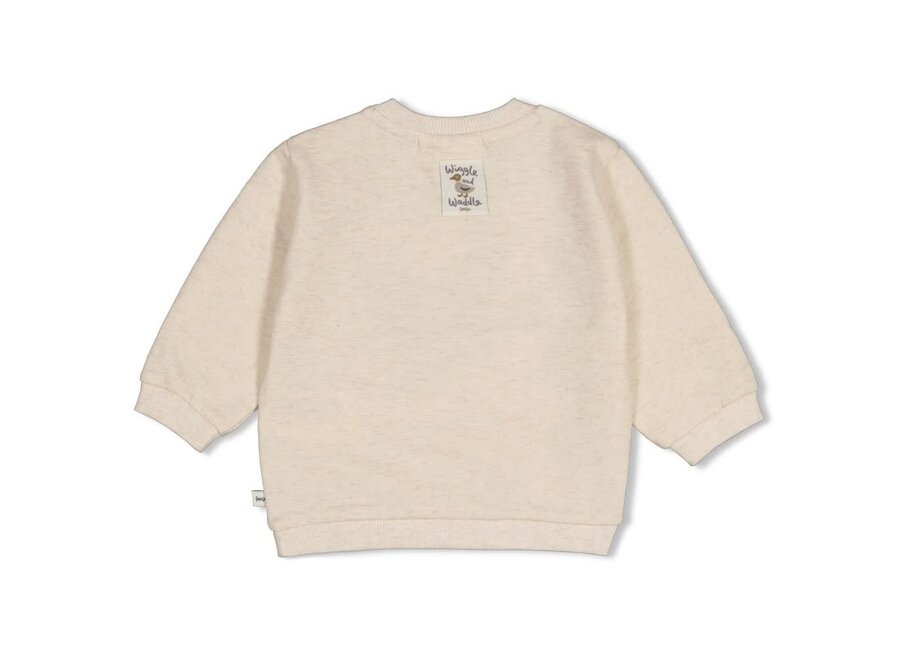Sweater - Wiggle and Waddle - Offwhite melange