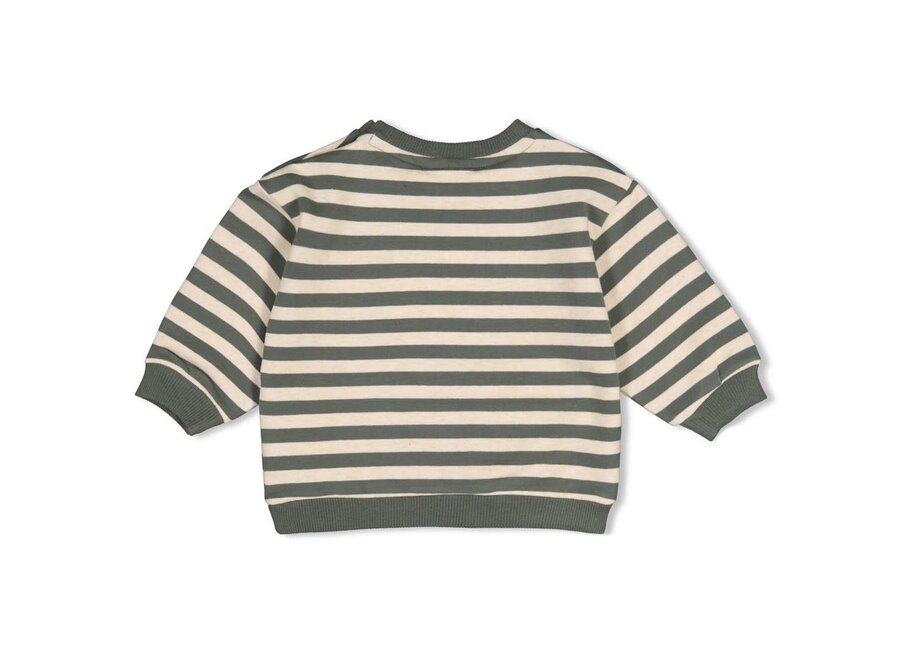 Sweater streep oversized - Wiggle and Waddle - Groen