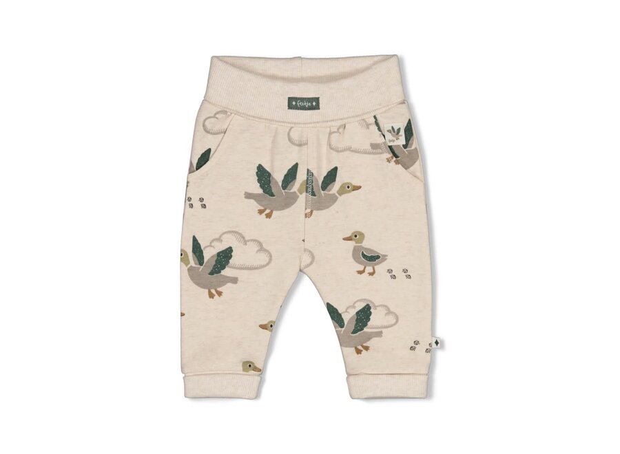 Broek AOP - Wiggle and Waddle - Offwhite melange