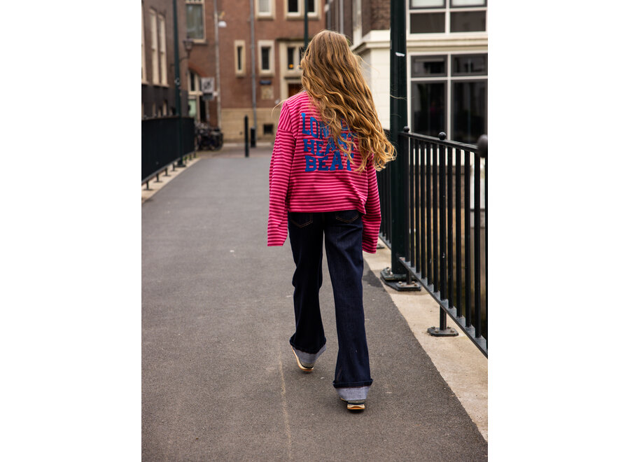 10sixteen stripe Tee LS - Pink