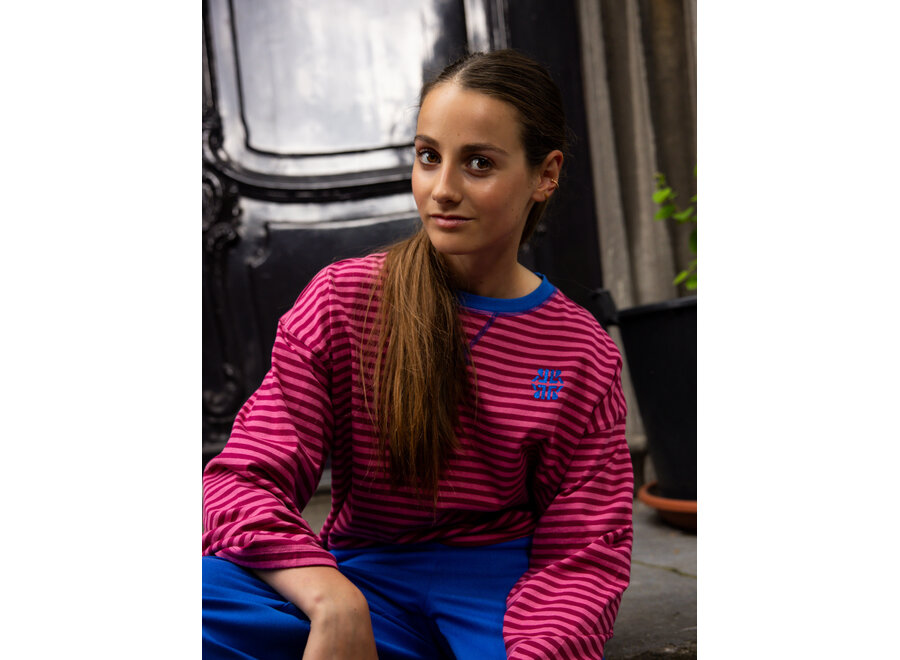 10sixteen stripe Tee LS - Pink