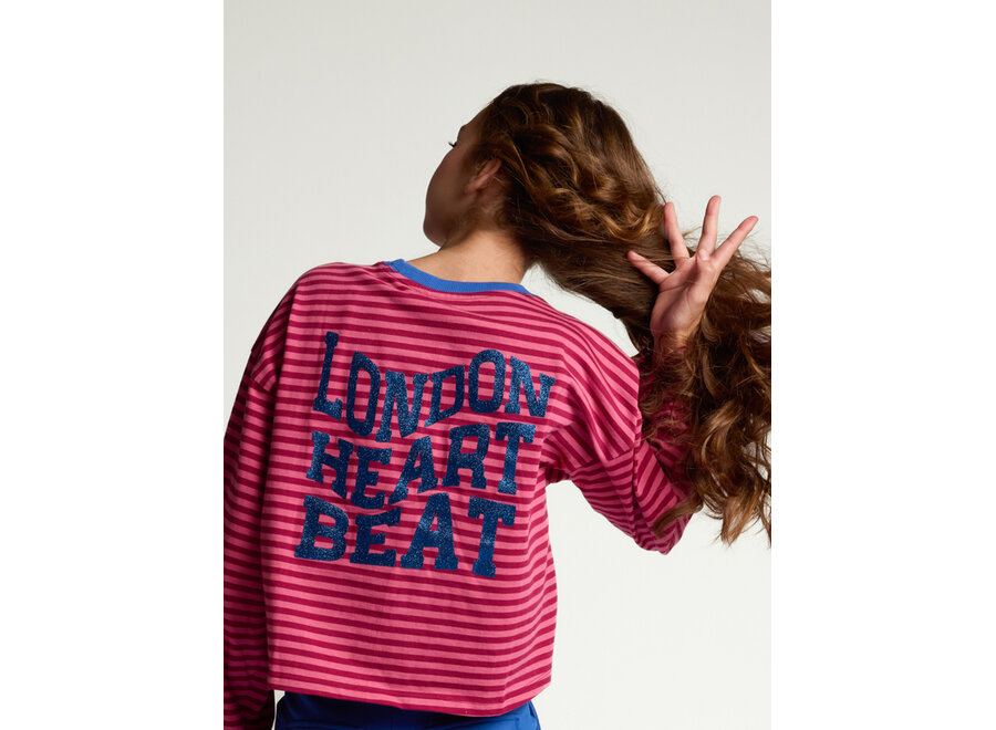 10sixteen stripe Tee LS - Pink