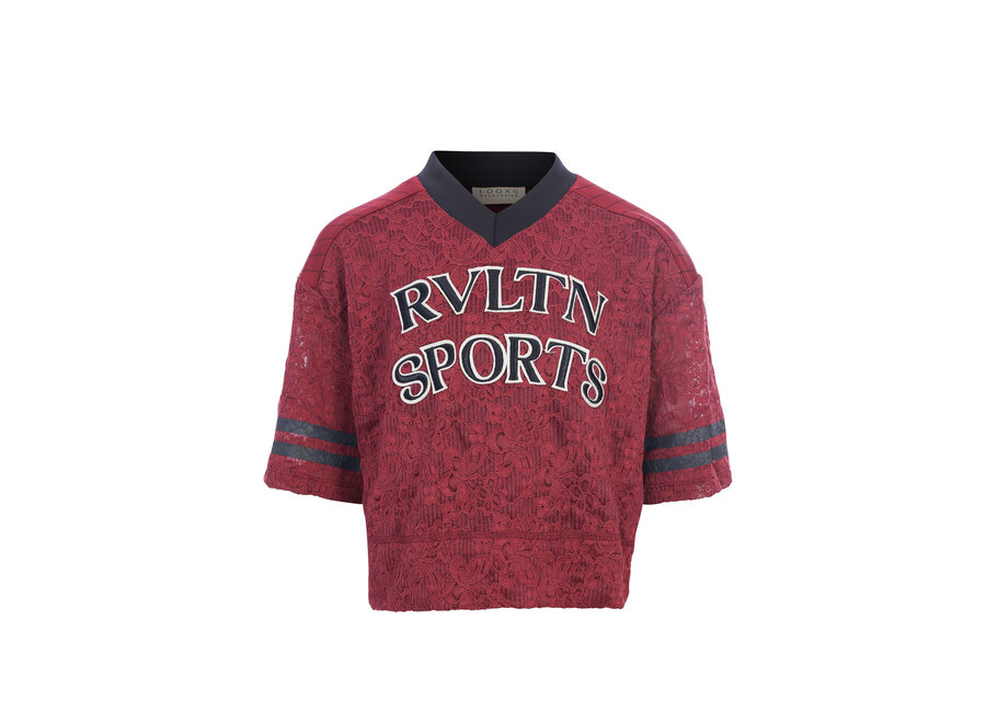 10sixteen lace Tee - Ruby red