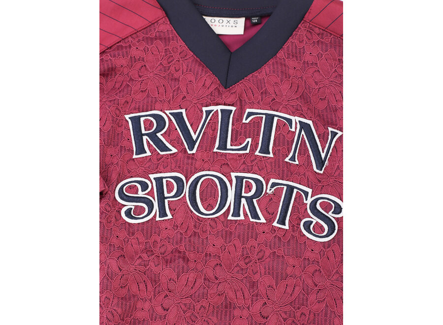 10sixteen lace Tee - Ruby red