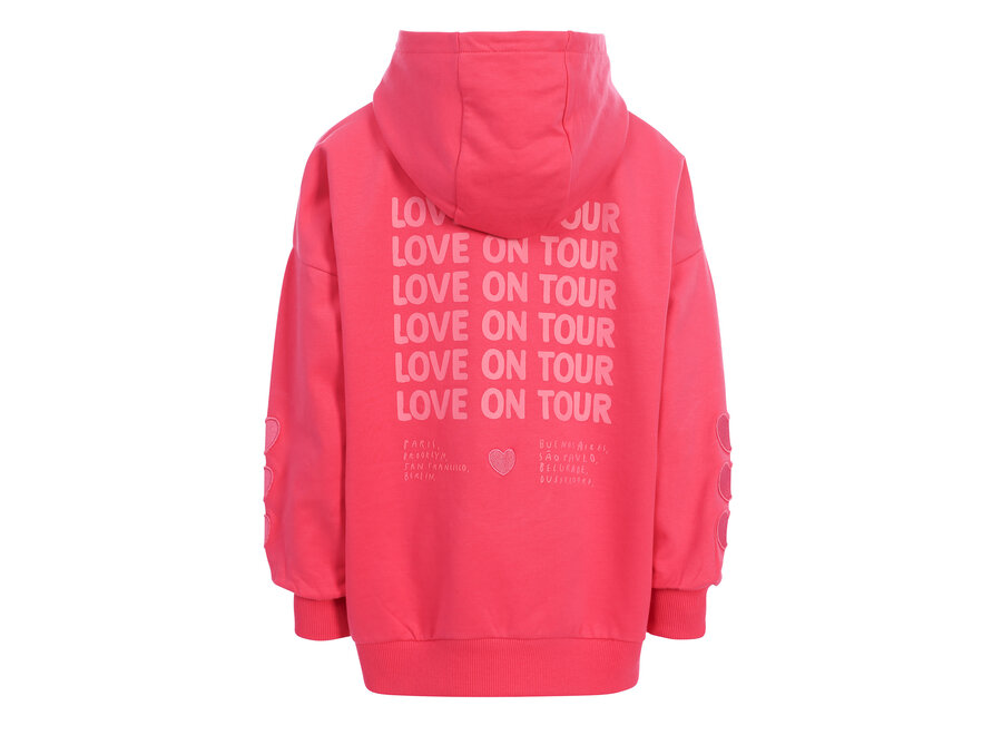 Little oversized hoodie - warm fuchsia