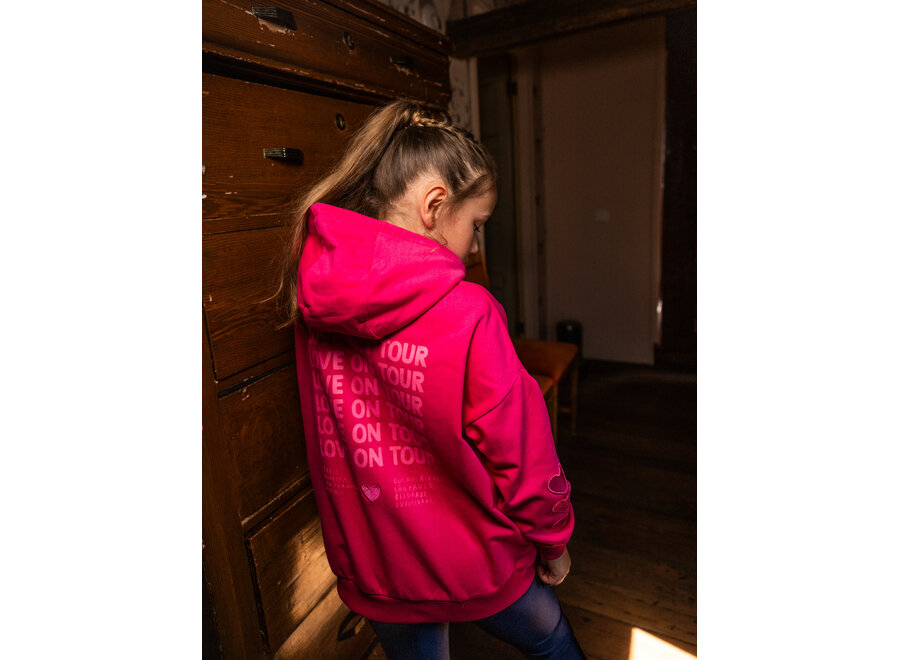 Little oversized hoodie - warm fuchsia