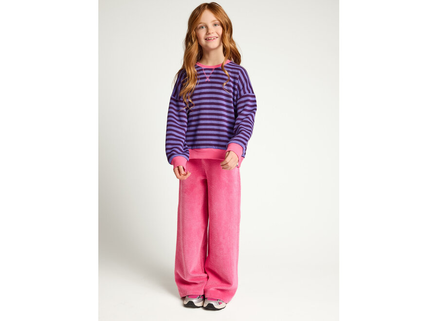 Little y/d stripe sweater - Purple stripe