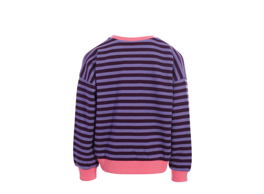 Little y/d stripe sweater - Purple stripe