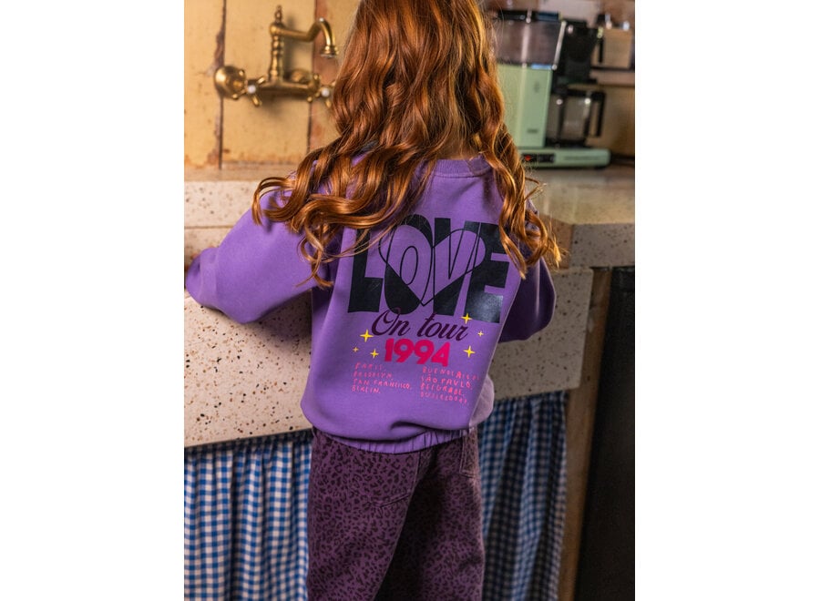 Little scuba Sweater - Verbena purple