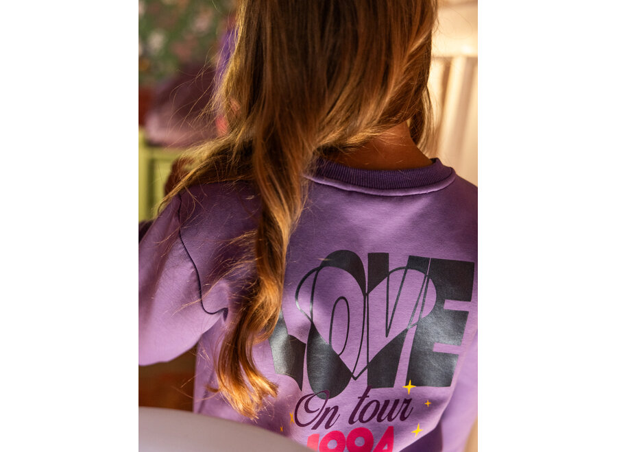 Little scuba Sweater - Verbena purple