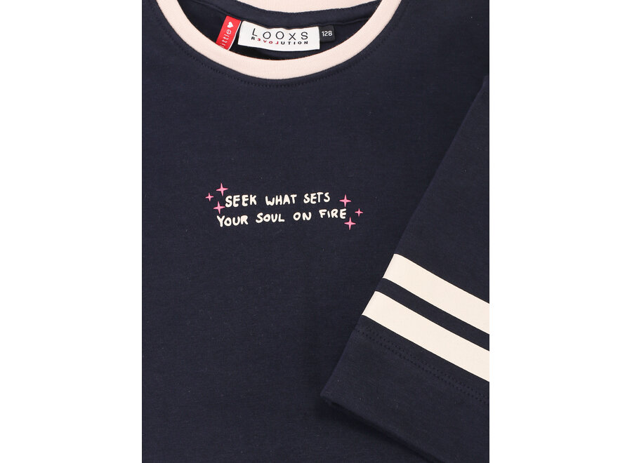 Little interlock T-shirt - Night blue