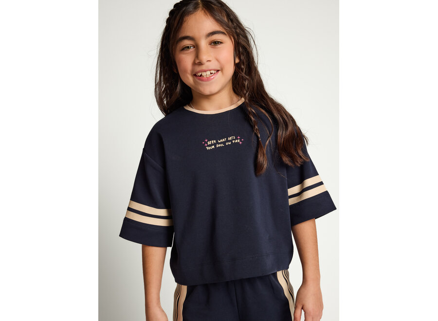 Little interlock T-shirt - Night blue