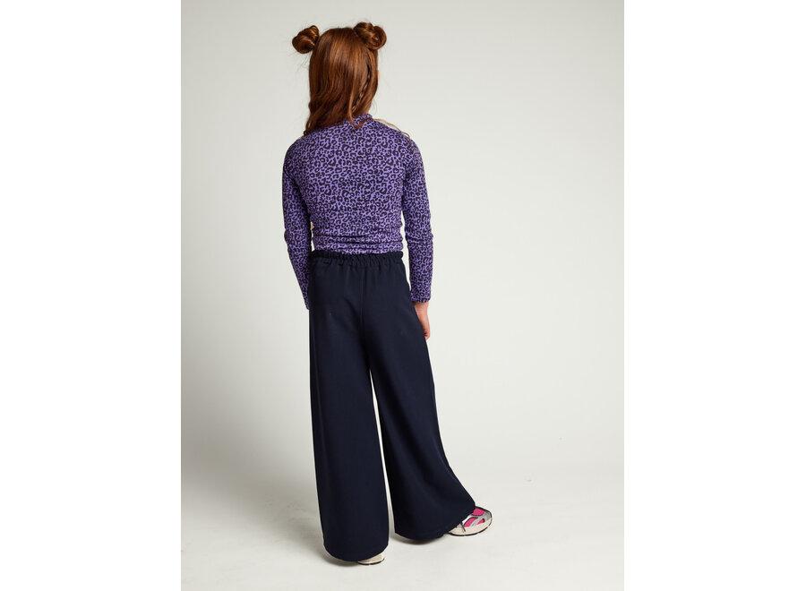 Little crinkle leopard Tee - Purple Leopard