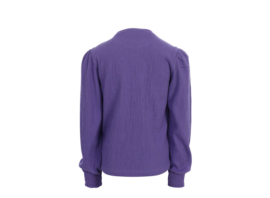 Little oversized rib Tee - Verbena purple