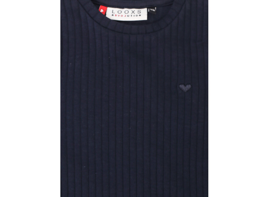 Little rib Tee - night blue