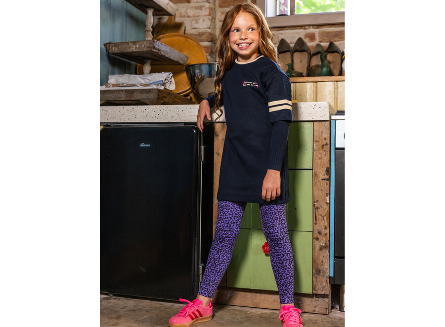 Little leopard legging - Purple leopard
