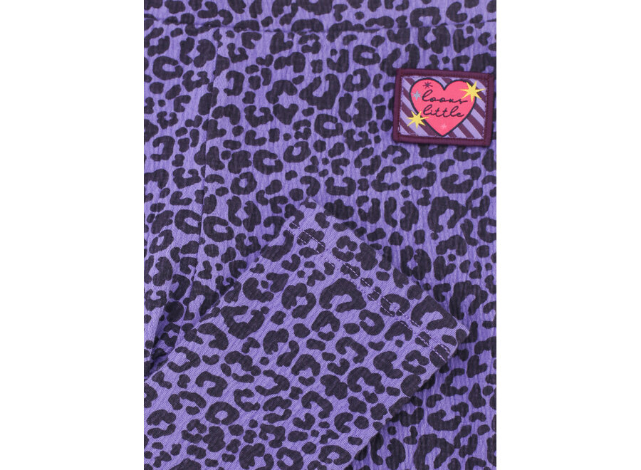 Little leopard legging - Purple leopard