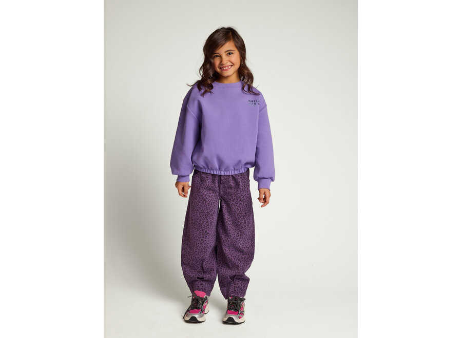 Little leopard  jeans - Purple leopard