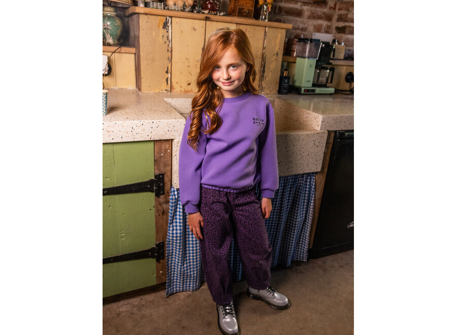 Little leopard  jeans - Purple leopard