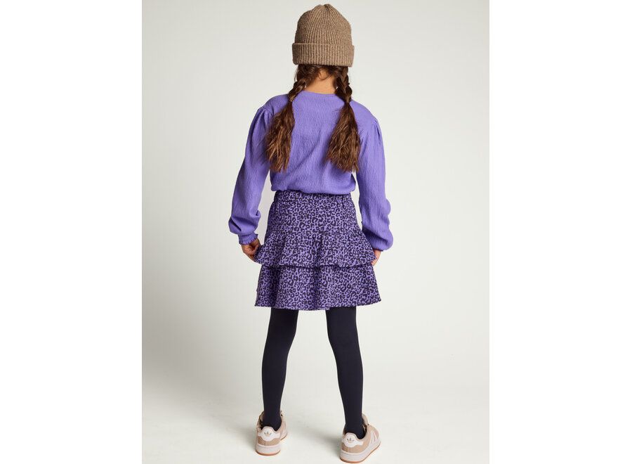 Little leopard skirt - Purple leopard