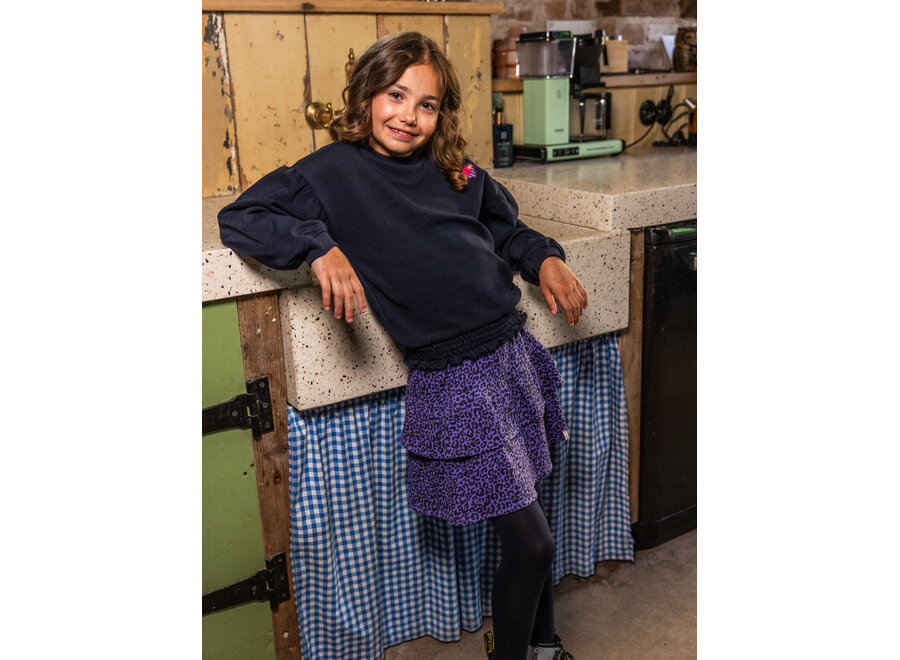 Little leopard skirt - Purple leopard