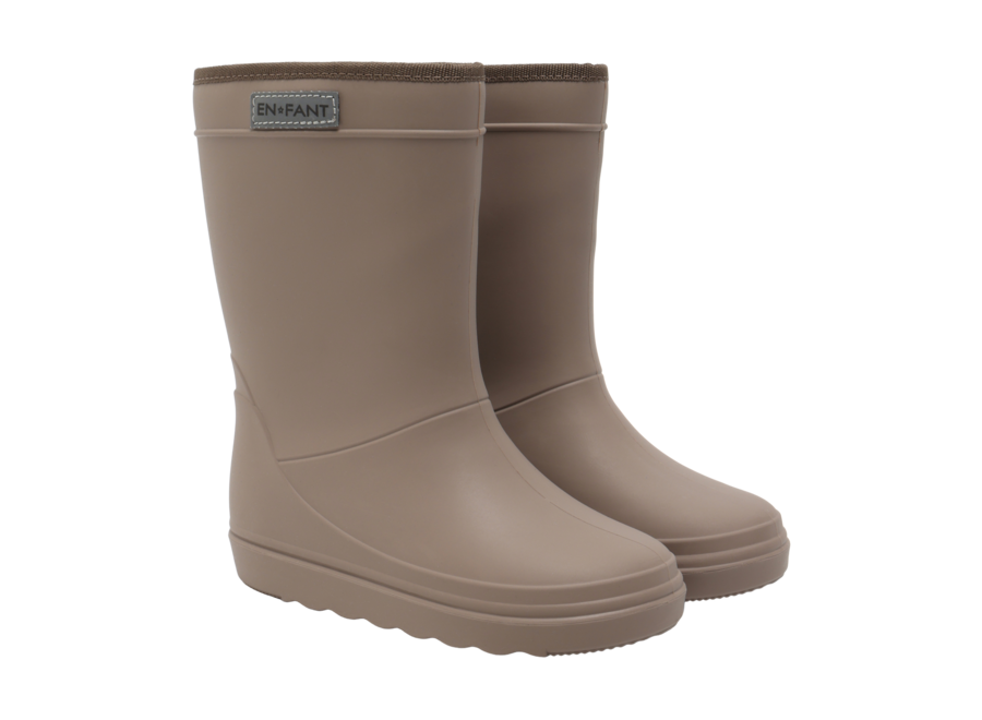Thermo boots solid - Pine bark