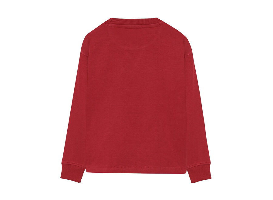 T-shirt Longsleeve Chest print - Rythmic Red