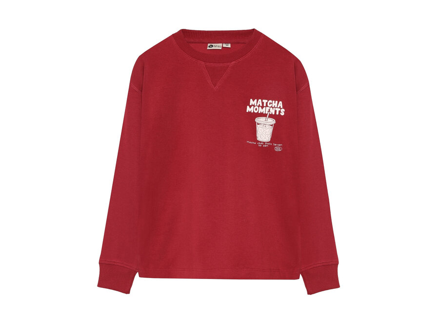 T-shirt Longsleeve Chest print - Rythmic Red