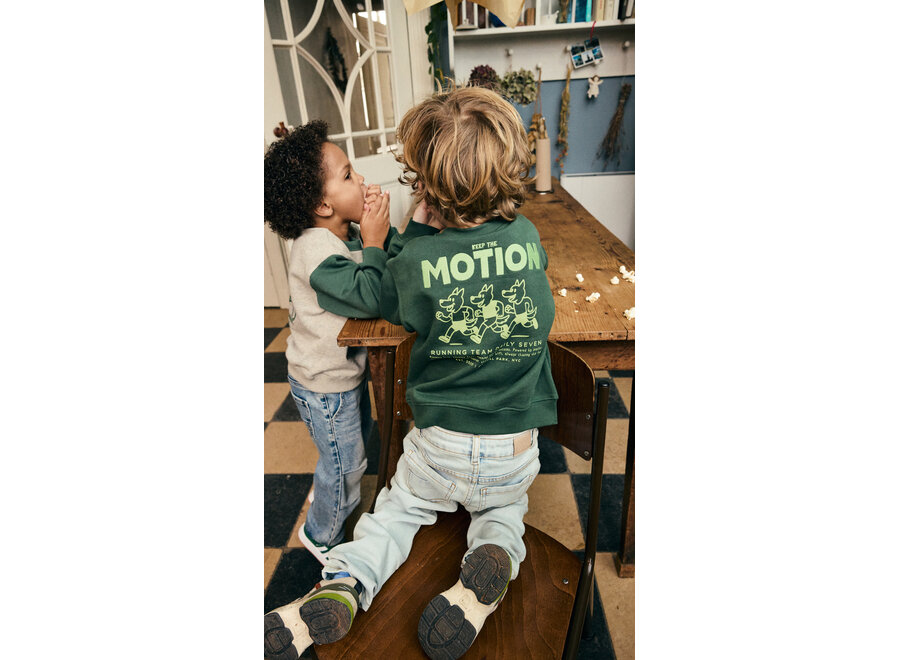 Oversized Sweater Backprint - Jungle Green