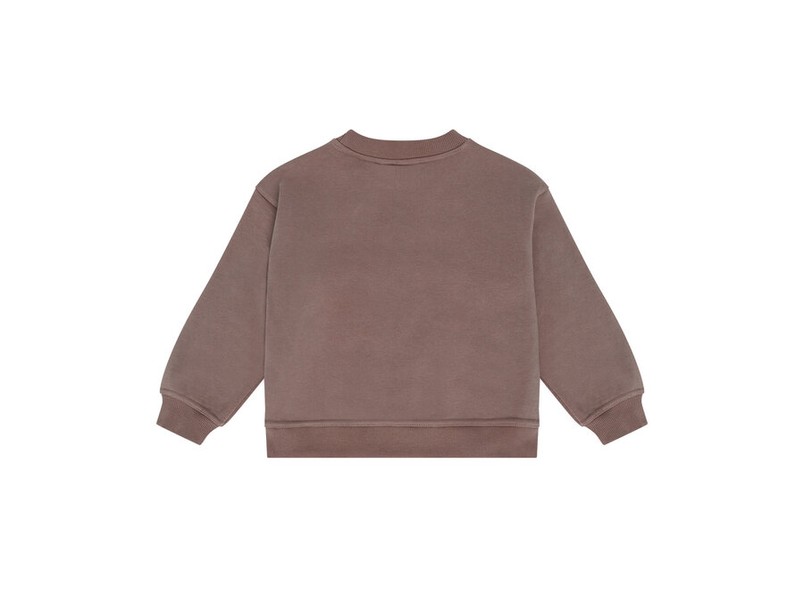 Oversized Sweater Print - Almond Brown