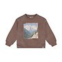 Oversized Sweater Print - Almond Brown