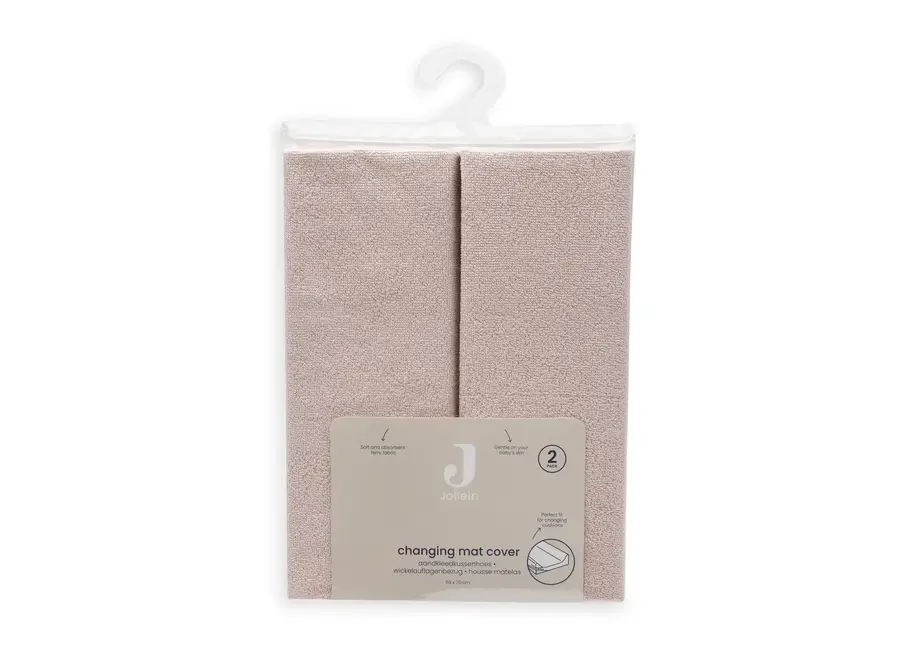 Aankleedkussenhoes Badstof 50x70cm Silk Rose (2pack)