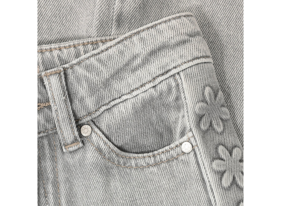 Denim Wide Fit Embossing - Light Grey Denim