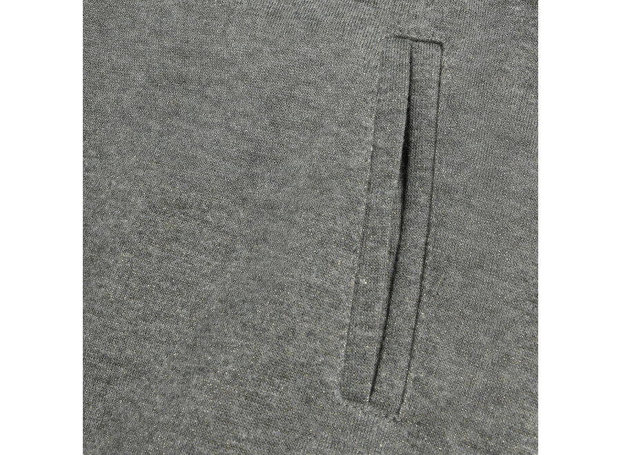 Bomber Jacket Heart - Mid Grey Melange