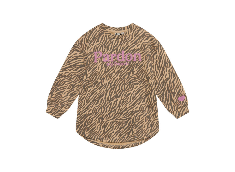 Sweat Dress Longsleeve Animal - Ginger Root