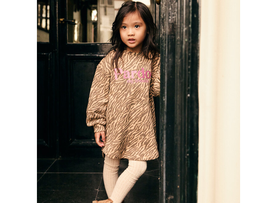 Sweat Dress Longsleeve Animal - Ginger Root