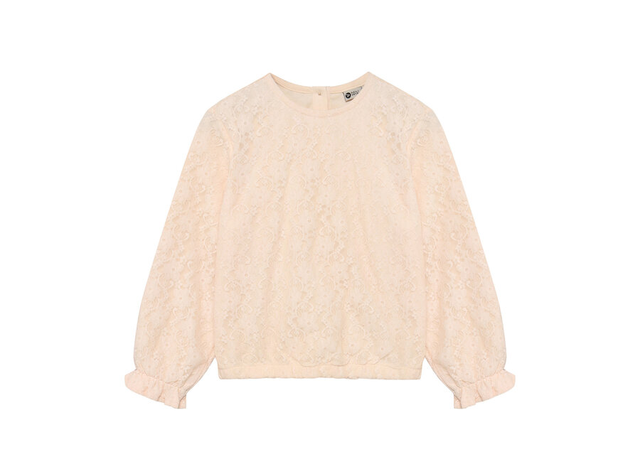 T-shirt Longsleeve Lace - Mother of Pearl