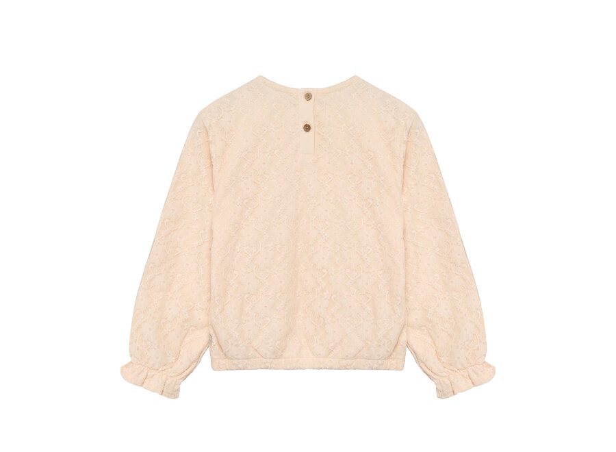 T-shirt Longsleeve Lace - Mother of Pearl