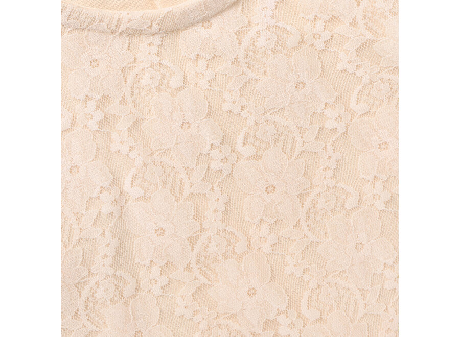 T-shirt Longsleeve Lace - Mother of Pearl